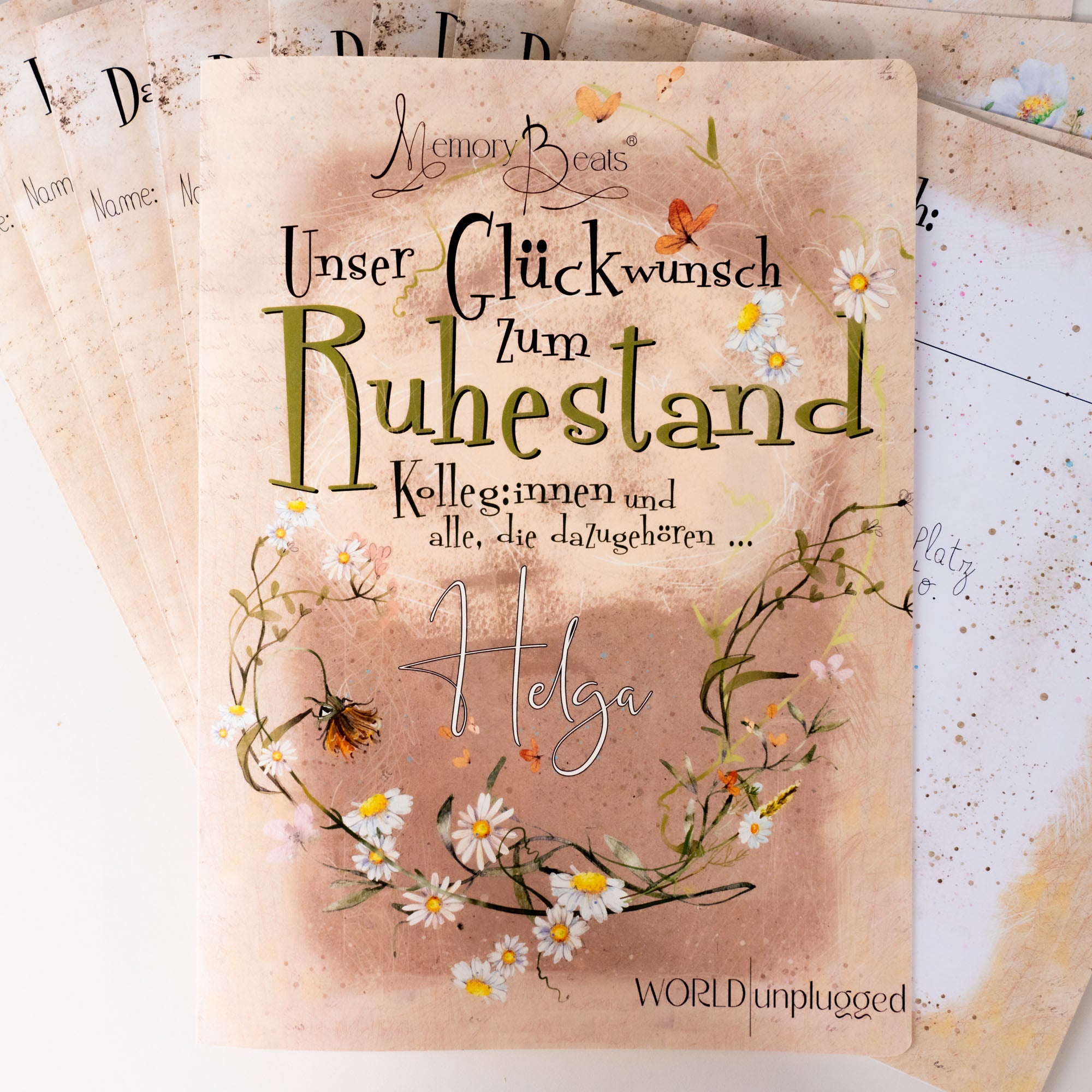 Abschied in den Ruhestand - Wildblumen - Schatzkiste für persönliche Wünsche, Gedanken und Erinnerungen