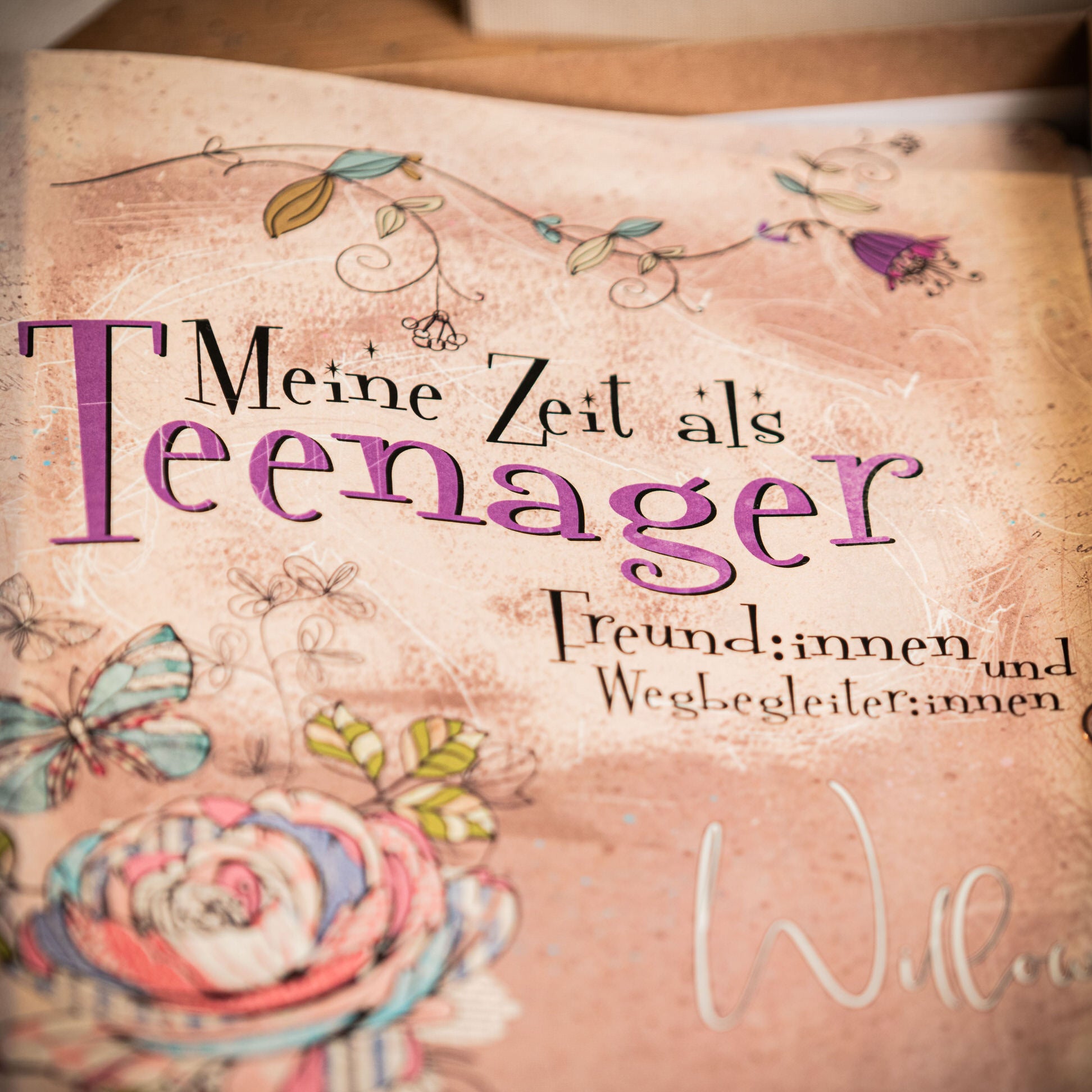 World unplugged -  Meine Zeit als Teenager - Blumen Modern Art