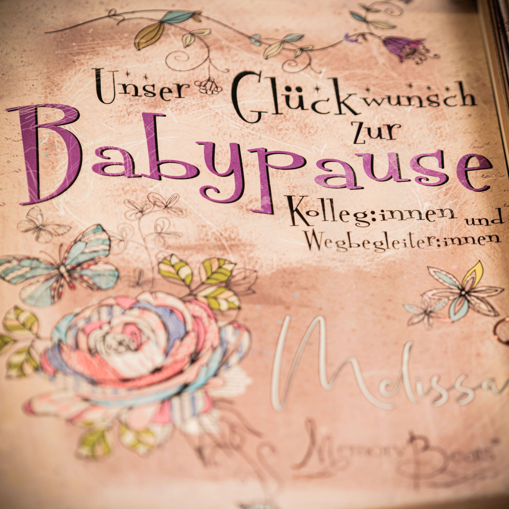 Erinnerungsbox - Glückwunsch zur Babypause